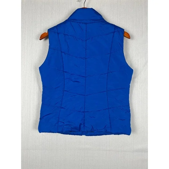 Aeropostale Puffer Vest Mens Medium Blue A87 Quilted Full Zip Sleeveless Jacket - Picture 5 of 7